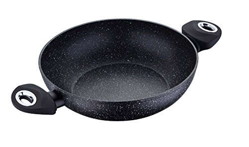 Induction Serving Pan Wok Sauté Pan/Frying Pan (Size: Approx. ø 32 cm x 8 cm + Marble Coating)