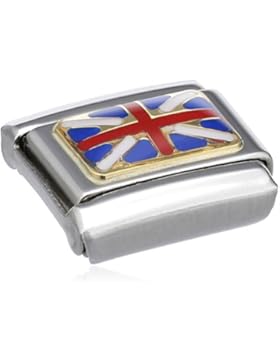 Nomination Composable Classic FLAGGE EUROPA Edelstahl, Email und 18K-Gold (GROSSBRITANNIEN) 030234