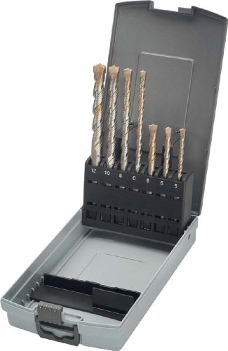 KEIL 253 500 512 Hammerbohrersortiment SDS-plus MS5 TURBOKEIL, 7-teilig, Ø 5,0/6,0/8,0x110 mm + Ø 6,0/8,0/10,0/12,0x160 mm, in RoseBox