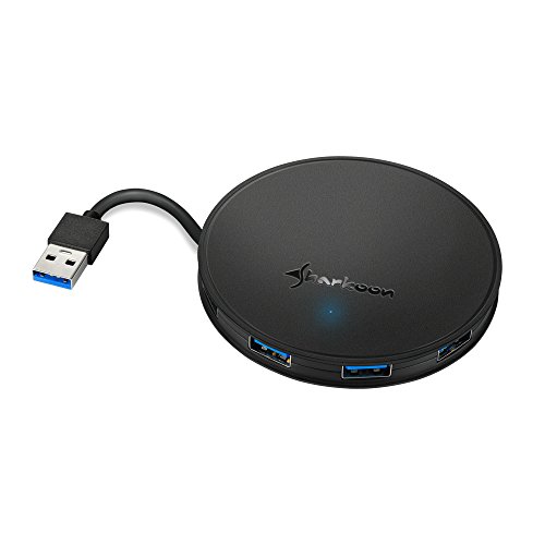 Preisvergleich Produktbild Sharkoon Spinhub 4-Port USB 3.0 schwarz