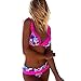 Price comparison product image Swimwear Womens Sexy Push Up Printed Bohemia Bikini Set Femme Beachwear Swimsuit Swimming Costume by LMMVP (L, Pink)