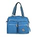 BAO CORE Ultra Large Multi-pockets Womens Top-handle Cross-body Shoulder Travel Bag Casual Nylon Handbag Mummy Nursery Baby Diaper Nappy Changing Messenger Bag 49x16x38 cm, See Blue