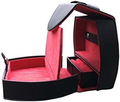 Set of Jewellry Box Organiser Watch Box and Portable Travel Jewellery Case PU Leather Multifunction Concise Elegance T-B
