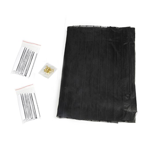 Fontic 90x210cm Fliegengitter Tür Moskitonetz Tür Insektenschutz Magnet Vorhang mit Magnetverschluss mit extra Klettverschluss und Reißnägel für Balkontür Terrassentür Wohnzimmer Schwarz - 7