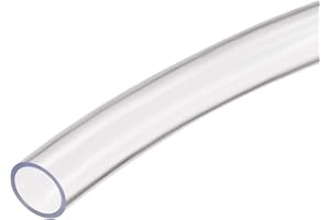 sourcing map Tubería de vinilo transparente de PVC 16mm ID x 20mm OD 4metros/13.12 pies Tubo de manguera flexible de plástico