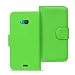 Produktbild Microsoft Lumia 540 Tasche Bookstyle Grün, PU LEDER Hülle Grün, Handyhülle Lumia 540 Flip Case Wallet, Booklet Cover Brieftasche Etui Schutzhülle mit Kartenfächer, Microsoft Lumia 540 (5,0 Zoll (12,7 cm)