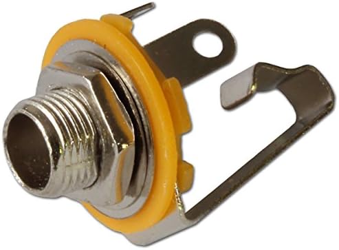 6.35mm 1/4" Jack Mono Open Chassis Panel Mount Female Socket Connector