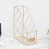 Organizador de almacenamiento multifuncional: perfecto para organizar archivos, carpetas, periódicos, libros, recetas, etc. Este soporte vertical mantendrá tu escritorio limpio y ordenado mientras no ocupa demasiado espacio. Una organización útil y almacenamiento hecho para usted.