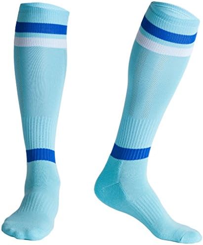 Fracer Men's Knee High Athletic Stripe Tube Socks for Football Sports
