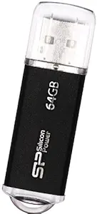 Silicon Power Ultima II I-Series 64GB USB 2.0 Flash Drive, Black (SP064GBUF2M01V1K)