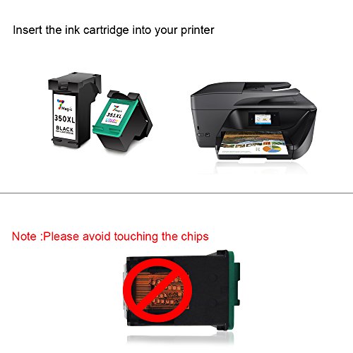 7Magic Cartucho Remanufacturado de Tinta HP 350 351 XL  1 Negro y 1 Tr  -colour  de Alta Capacidad Compatible con HP photosmart C4280 C5280 C4585 C4472 C4340 C4380 Deskjet D4260 D4200 D4300 Officejet J5730 J5780 J6415 de Impresora