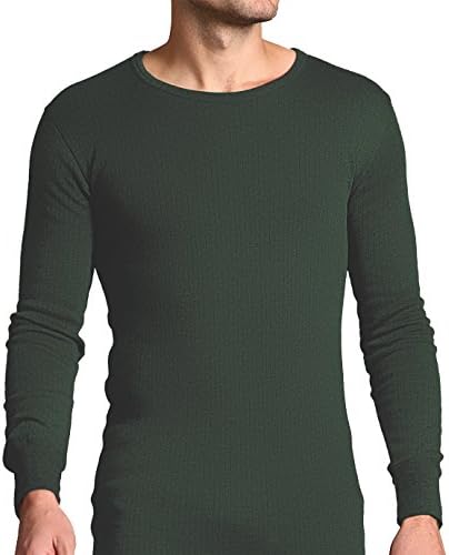 Forestman - Mens Thin Long Sleeve Warm Cotton Thermal Underwear Top Vest Shirt
