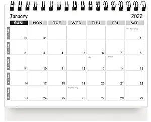 Accuprints Planner til 2022 Organizer & Reminder Desk Calendar for Desk for Office Home Table Kids All Year Students School Girls Room Living Planning