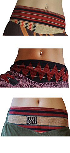 virblatt Haremshose mit traditionellen Webereien UNISEX Einheitsgröße S – L Aladinhose mit Lotusblumenmuster alternative Kleidung- Besonders - 8