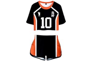 FeMereina Haikyuu Cosplay Costume Hinata Shoyo Shirt Shorts Karasuno High School Uniform for Adult Halloween