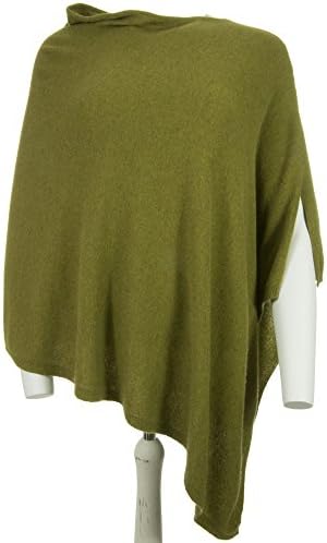 Women's Cashmere and Wool Blend Poncho (Lichen)