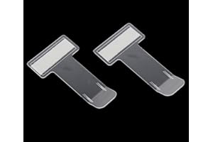 DOSANJH 2 Pcs Transparent Car Windscreen Parking Ticket Holders – Vehicle Permit Pass Clip with Adhesive Pads, Clear Dashboard Window Card Holder, Universal Auto Accessories for Cars, Vans, SUVs