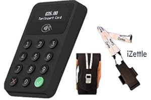PAC SUPPLIES GLOBAL * NEW * iZettle Reader 2 Card Reader With Contacltess Payment & FREE Neck Lanyard Clip (Black)