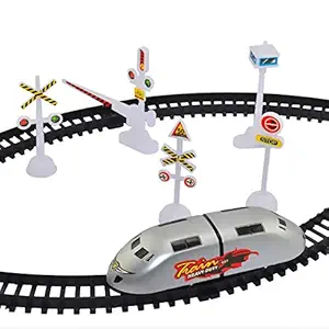 Urban Swag Plastic High-Speed Metro Train with Track and Signal Accessories Battery Operated, (Multicolour)