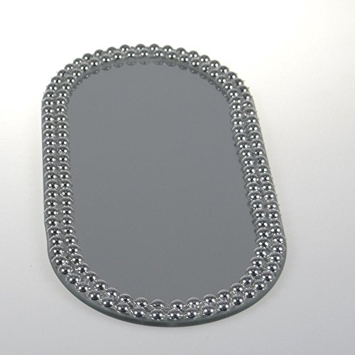Sandra Rich Spiegelplatte, Deko Spiegel, Tischspiegel 30x14 cm, oval