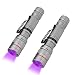 Produktbild Eletorot UV Taschenlampe LED Handlampe Schwarzlicht aus Alulegierung, Detektor für falsche Papiergeld oder eingetrocknete Urin-Flecken der Haustiere,Wellenlänge 395nm, 3-Modus Licht, Grau2 Pcs