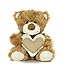 Produktbild Teddykompaniet Teddy Bear Olle with Heart 2167. Perfect Valentine's Day or Birthday Gift. (Brown)