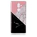 Price comparison product image SsHhUu Nokia 7 Plus 2018 Case, Ultra Slim [Marble Pattern] Flexible Soft Rubber TPU Skin Case Bumper Silicone Gel Anti-Scratch Cover for Nokia 7 Plus 2018 (6.0") Pink-White-Black