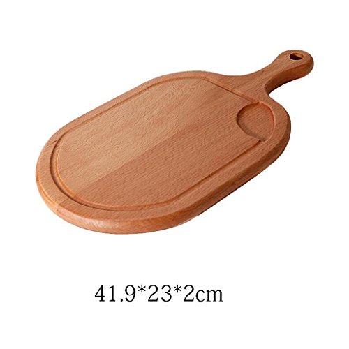 Wddwarmhome Pizza Board Steak Board Breadboard Fruit Cut Board Wooden Pallets Size: 41.9 * 23cm ( Color : White )