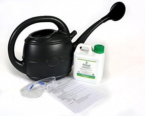 PeeClenz  Artificial Grass Lawn Deodorizer Treatment Kit - Kills Pet Urine Odours, Kit Includes 1000ml Easy To Use Concentrated Solution Treats 50 square meter area, Watering Can Applicator, Microfibre Cloth, MSDS, Plus Free Safety Specs