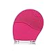 EZGO® Rechargeable silicone Facial Cleaning Face Cleaner Brush,Deep Vibrating Waterproof Facial Cleaning System for Skin Care,Blackhead Acne Blemish Extract,SPA Device USB Socket (Rosy)
