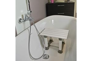 Identités, Sedile da Bagno Sicilia, Altezza 20 cm, Aiuto alla Mobilità, Resistente ad Un Peso fino a 190 kg, Flusso Naturale dell'acqua, Fissaggio Ventosa Sicura, Installazione Semplice