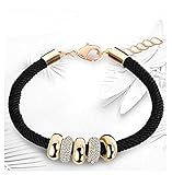 AMIIBO 1PCS Stilvolles Armband aus geflochtenem Perlenarmband in romantischem Leder