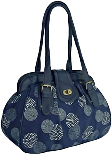 EyeCatchBags - Chloe Underarm Canvas Shoulder Bag Navy