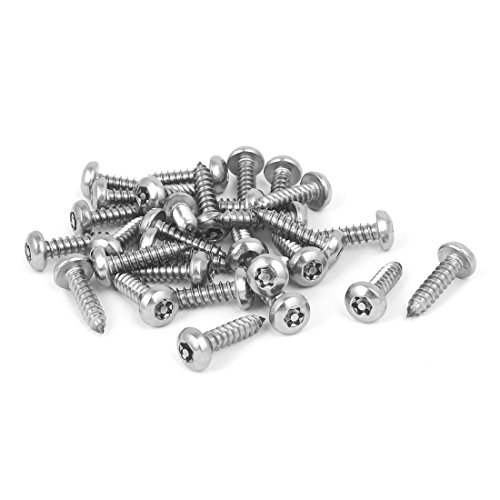 Preisvergleich Produktbild sourcing map 30pcs 4.8mmx19mm 304 Edelstahl Pfanne Sternkopf selbstschneidende Schraube