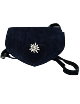 Umhängetasche- Trachtentasche fürs Dirndl - Echt Leder - Wildleder Tasche (20x15x6 cm)