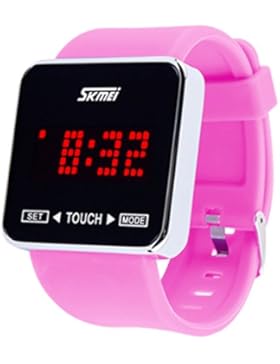 romantische rosa Damen-geführte Digitaluhr kreative einzigartige schöne Touch-Screen-Uhr für die nette Kinder