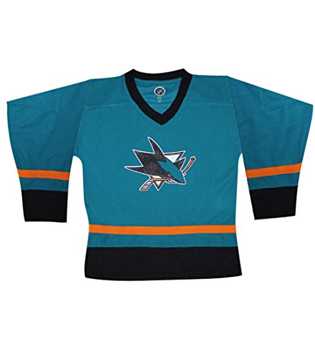 NHL San Jose Sharks Toddler Hockey Jersey / Sweater 2T Cyan