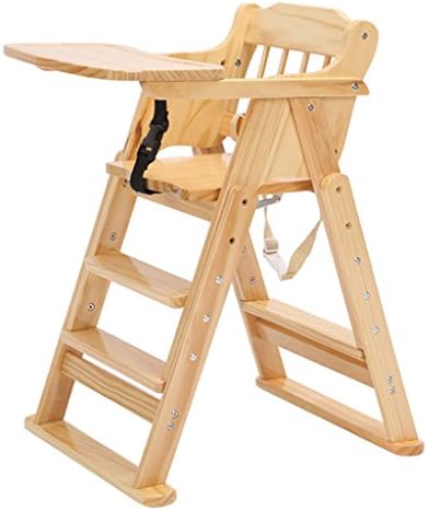 European Dining Chair Baby Solid Wood Chair Collapsible Baby Seat Lift Portable Seat Multifunction Dining Chair ( Color : Log color , Size : Style-1 )