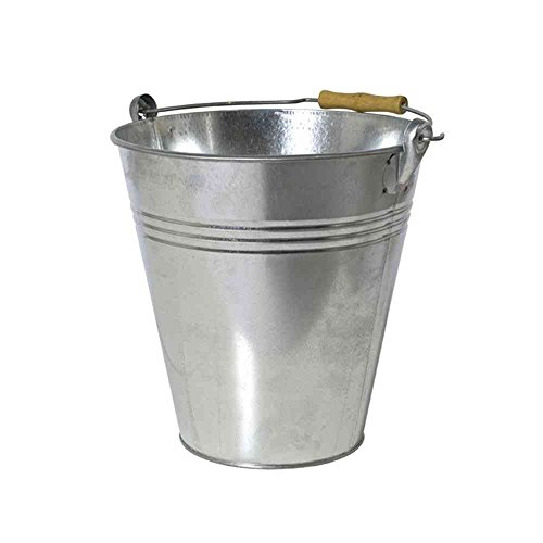 Preisvergleich Produktbild Siena Garden Eimer mit Holzgriff, 10L, Gartendeko, verzinkt, 395216
