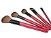 Bundle Monster 15pc Studio Pro Makeup Make Up Cosmetic Brush Set Kit w/ Pink Faux Crocodile Case - For Eye Shadow, Blush, Eyeliner, Etc.