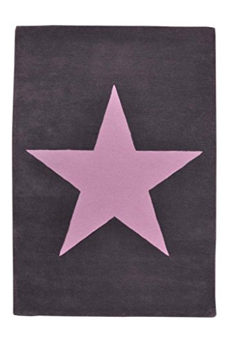 Lorena Canals Wool Rug Star (Dark Grey/Pink)