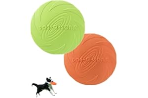 LYYHUILIN 2 Pcs Pet Flying Disc Toy Flying Disc Dog Pet Flying Saucer for Outdoor Interactive Fun Dog Training Chew Toy (S-15cm)