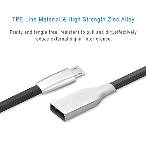 Micro USB 2 0 Kabel   2 pack 2 m  mit Zinklegierung-Stecker Kabel GlobaLink   Datenkabel Ladekabel Verbindungskabel f  r Android Smartphones  Samsung 