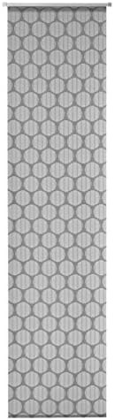 Deko Trends Panel Curtain with Aluminium Panel Carrier and Weighted Bar, Polyester, Black/White, 245 x 60 cm