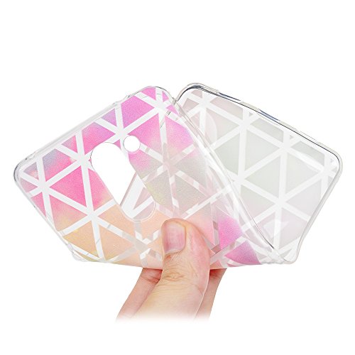 Lanveni Huawei Honor 6X Hülle × 3, Handyhülle Honor 6X TPU Schutzhülle TPU Bumper Weiche Silikon Case mit Bunte Cover Design (Löwenzahn + Dreiecktrose) - 6