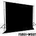 Price comparison product image DynaSun Background System Photo Studio Professional Aluminium Pro Backdrop 3 x 6 m Black