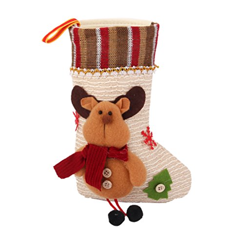 Elch Muster Weihnachtsstrumpf Socken Weihnachtsfeiertags Dekoration Geschenk