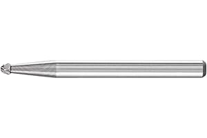 PFERD TOOLS HM-Frässtift, Kugelform KUD, Zahnung 3 PLUS, Frässtift-ø 2mm, Schaft-ø 3mm, Länge 33mm, 21211023 – für universelle Anwendungen auf den wichtigsten industriell verwendeten Werkstoffen