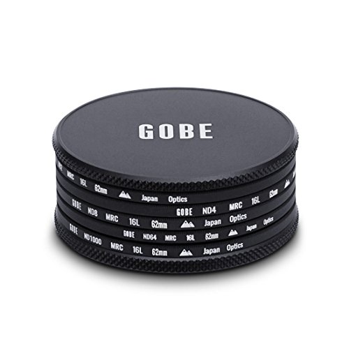 Gobe - Kit de Filtros 62mm MRC 16-Capas: ND2, ND4, ND8, ND64, ND1000