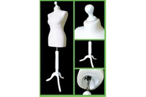 The Shopfitting Shop Schneiderpuppe, weiblich, mit 3 Beinen, Größe 46, Weiß